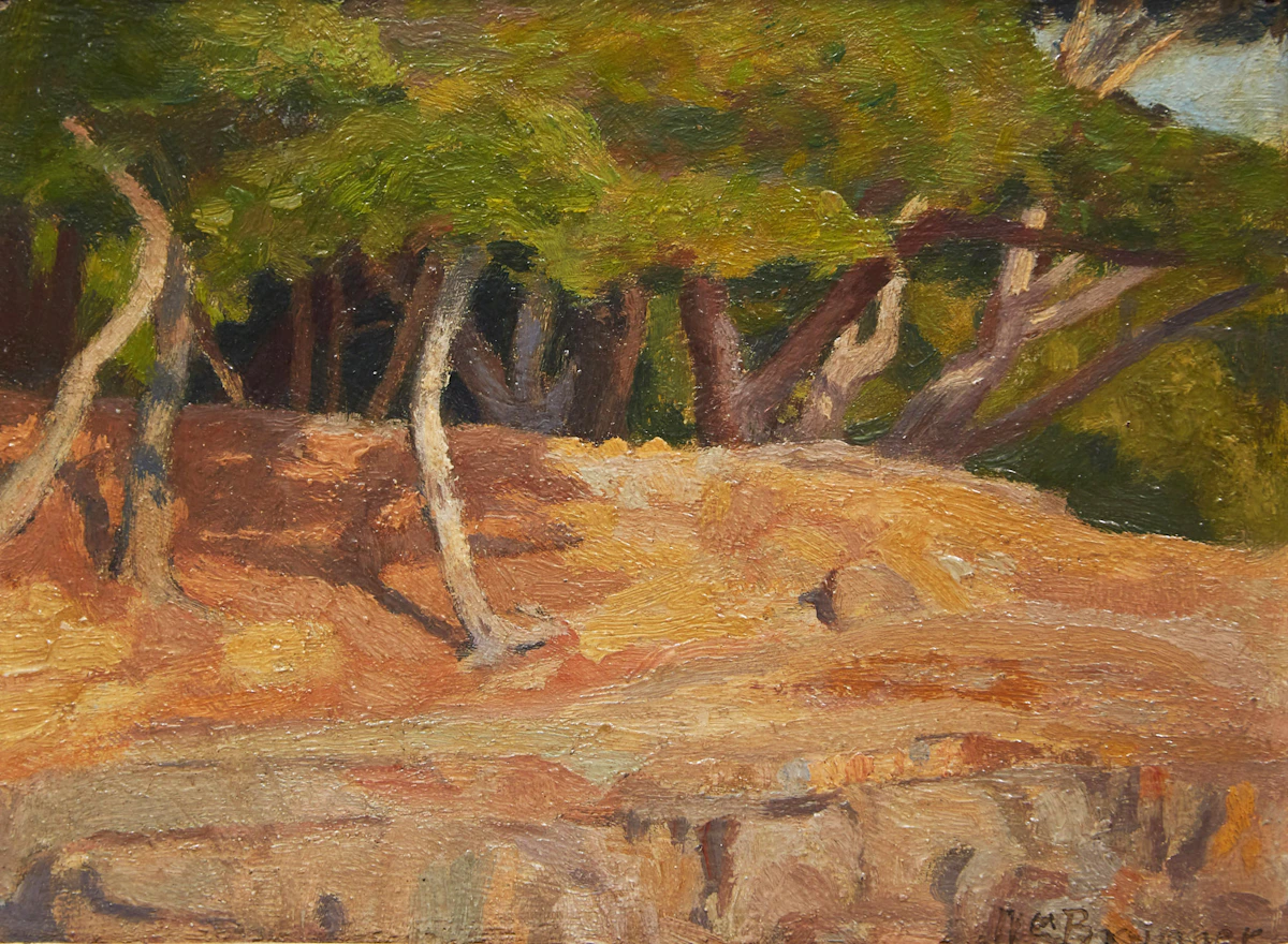 William Brymner, Landscape with Trees , oil on panel