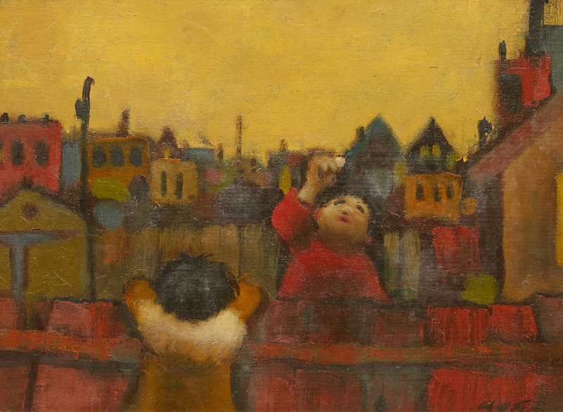 William Arthur Winter, Bright Marble, oil on canvas board - view 2