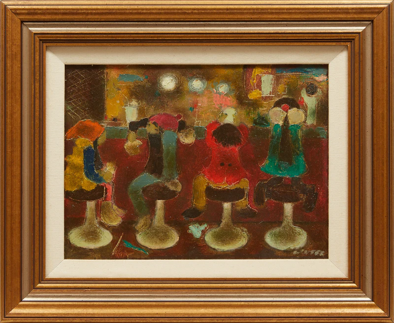 William Arthur Winter, Pop Shop , oil on canvas board, 1982 - view 1