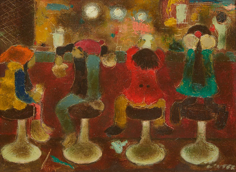 William Arthur Winter, Pop Shop , oil on canvas board, 1982 - view 2