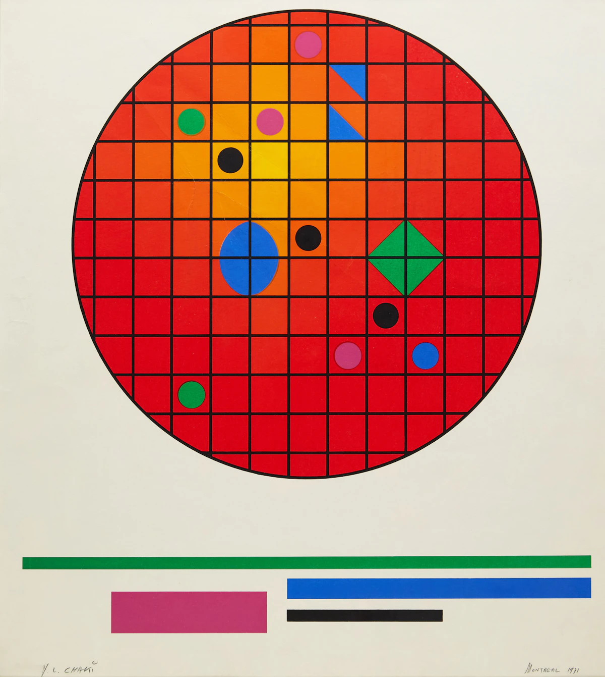 Yehouda Chaki, Untitled (Montreal 1971), silkscreen, 1971