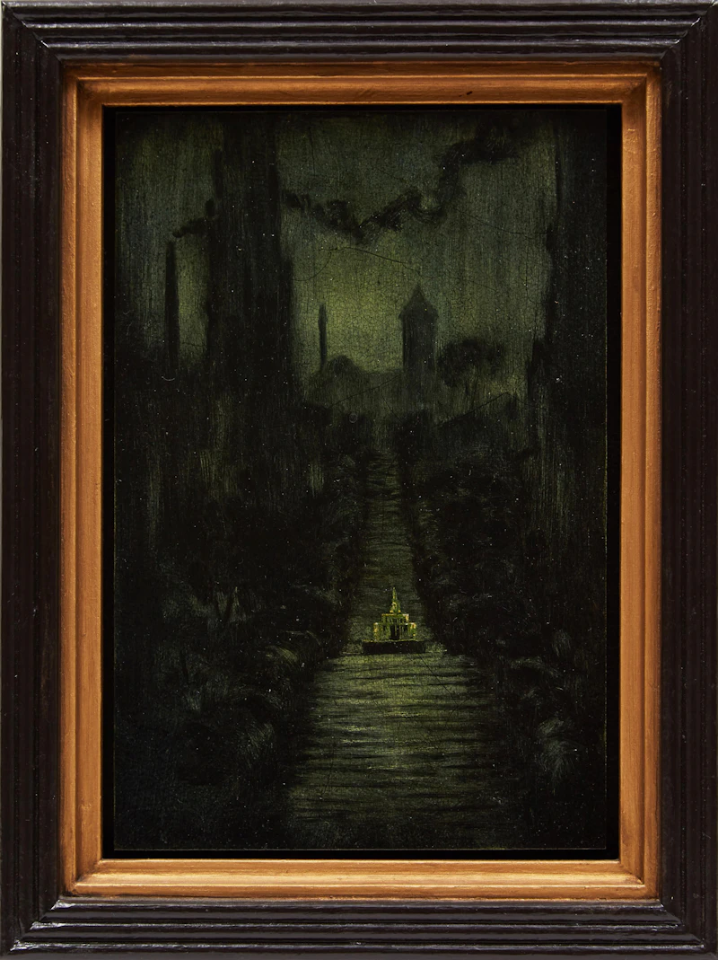 Douglas Walker, Untitled (Evening Landscape), oil on board - view 2