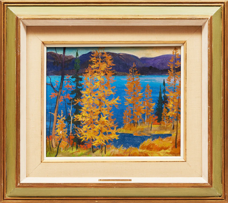 Joachim George Gauthier, Tamaracks, oil on board - view 2