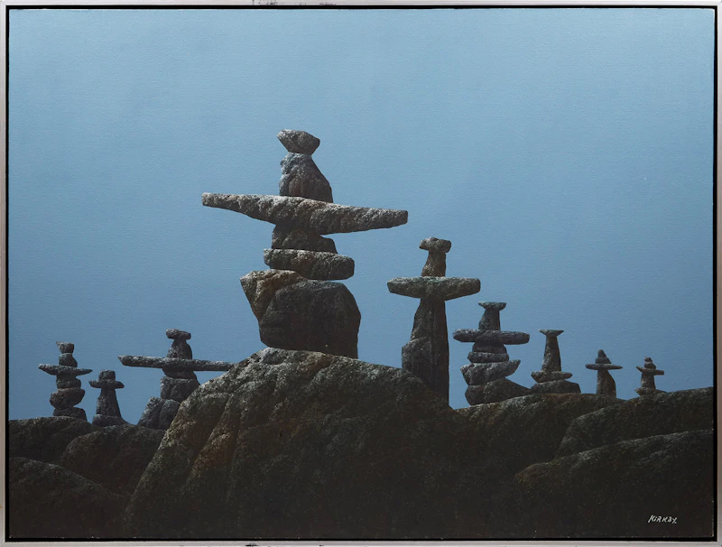 Landscape with Cairns by Ken Kirkby