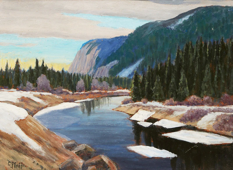 Gordon Edward Pfeiffer, Rivière St. Marguerite, oil on board - view 2