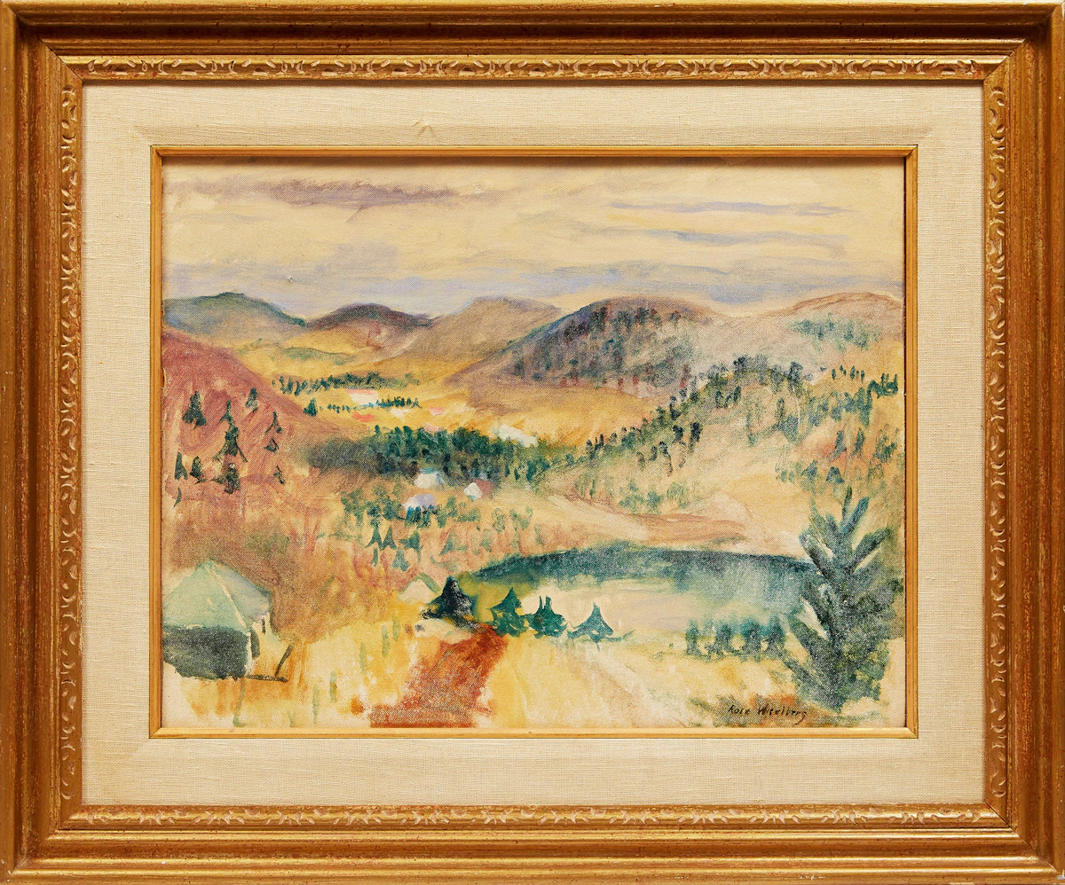 Rose Wiselberg, Laurentian Landscape, oil on canvas board
