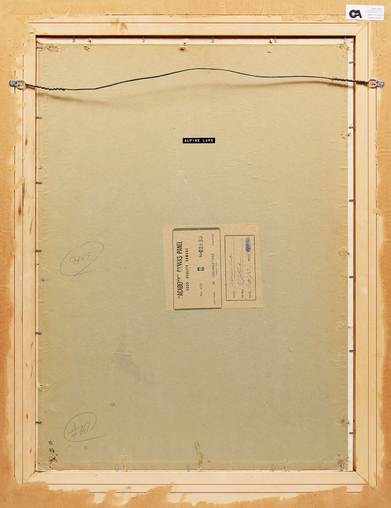 William J. Parker, Alpine Lake , oil on canvas board, 1967 - view 3