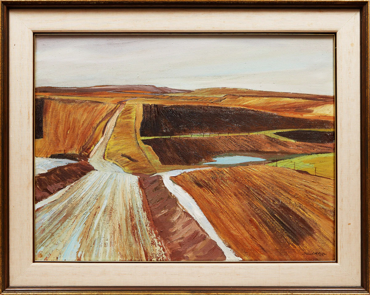Herbert Franklin Palmer, Untitled (Farm Fields), oil on canvas