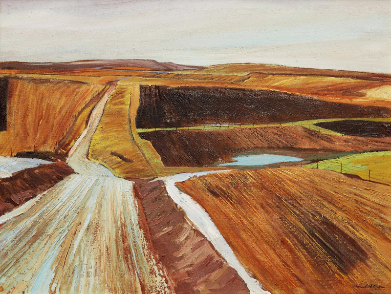 Herbert Franklin Palmer, Untitled (Farm Fields), oil on canvas - view 2
