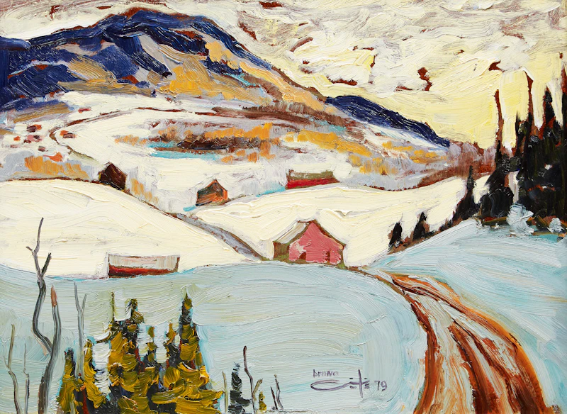 Bruno Côté, St. Aimé des Lacs, Charlevoix, oil on board, 1979 - view 2