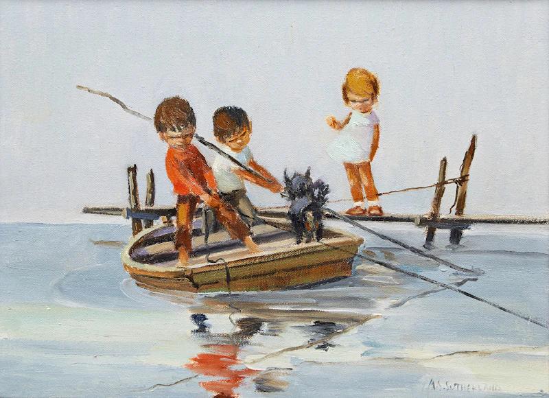 Alexander Summers Sutherland, The Navigators, oil on canvas - view 2