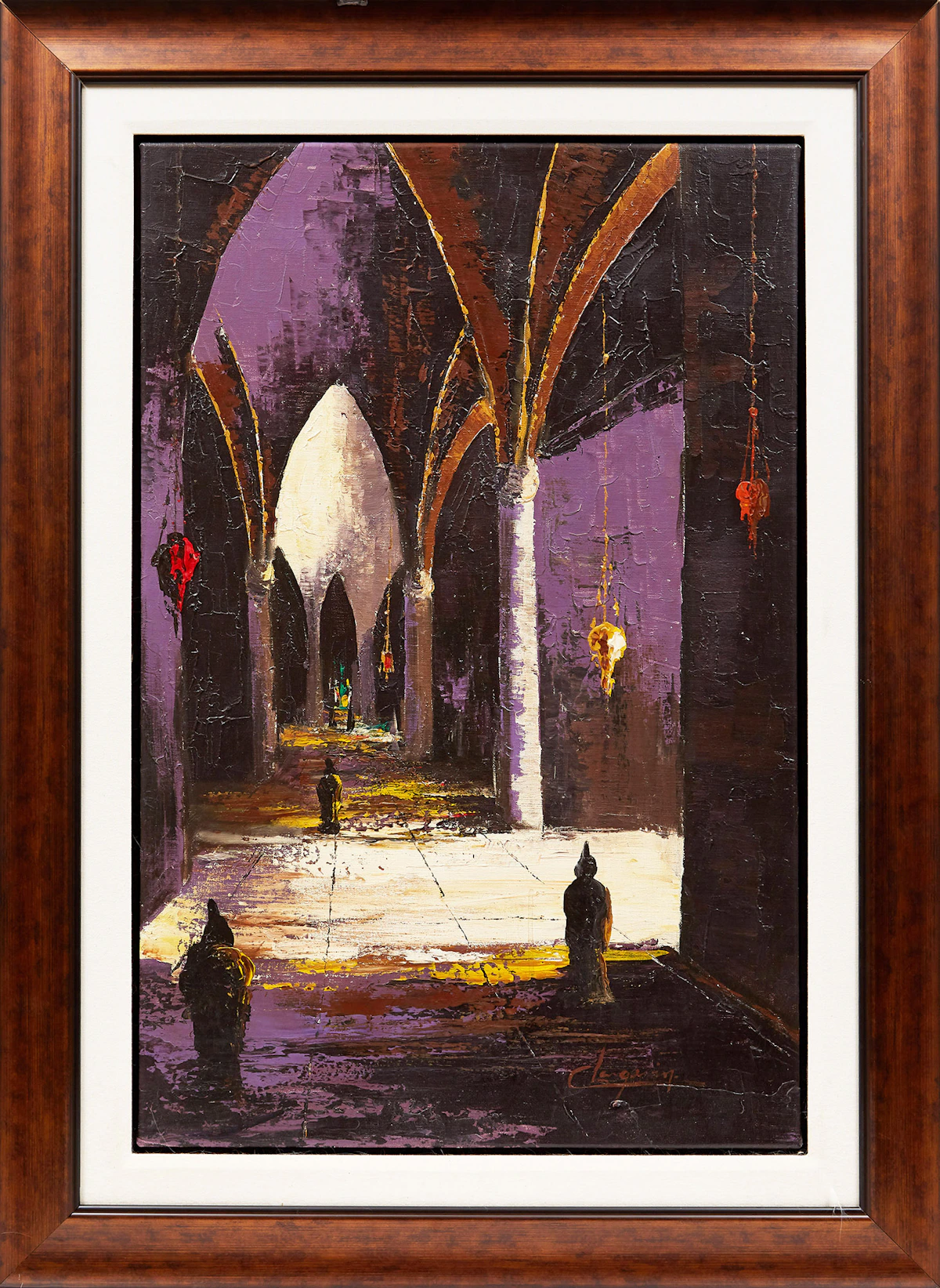 Claude Langevin, Church Interior, Montreal , acrylic on canvas, 1969