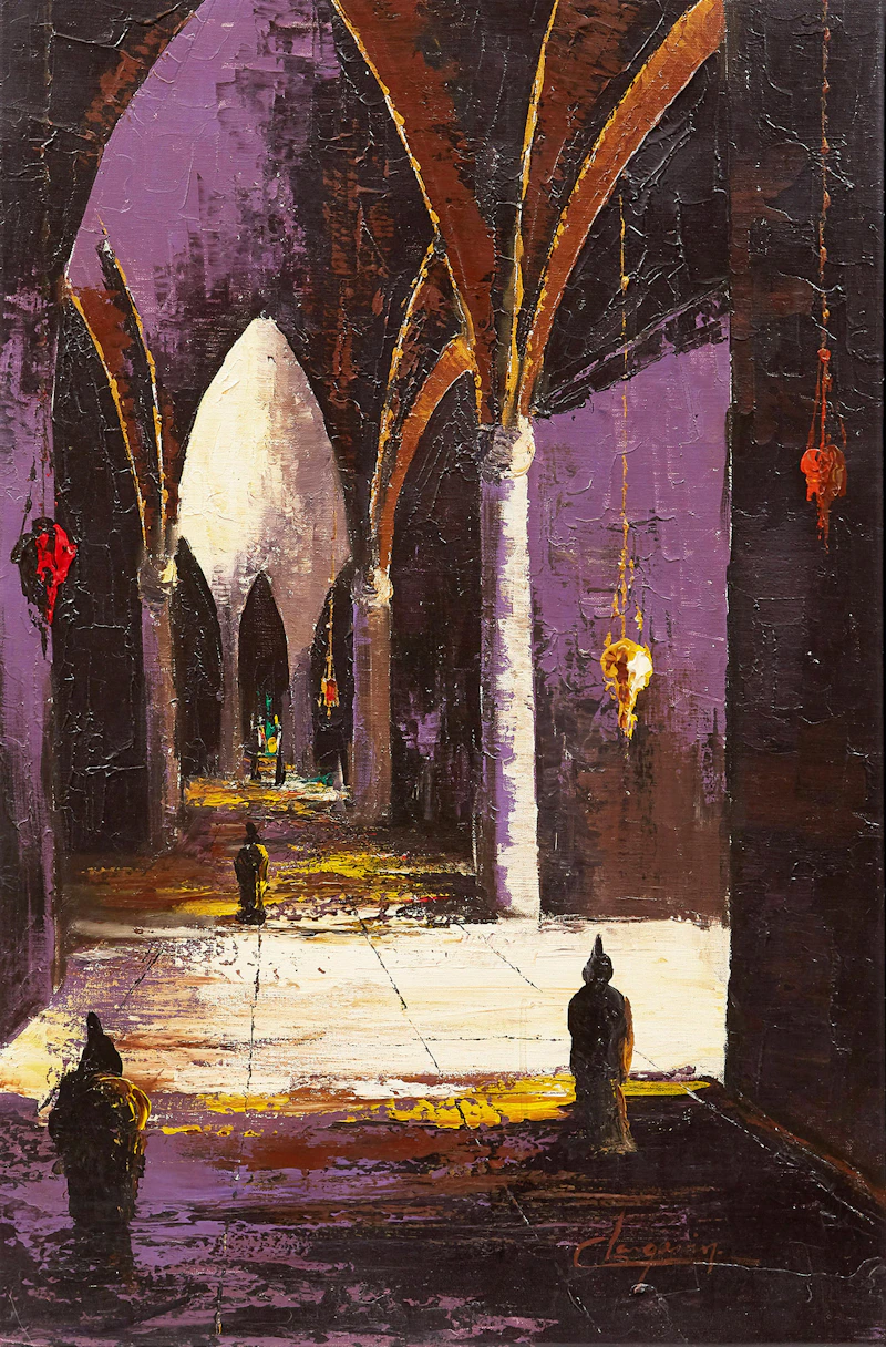 Claude Langevin, Church Interior, Montreal , acrylic on canvas, 1969 - view 2