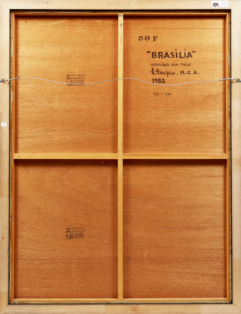 Fernand Toupin, Brasilia, acrylic on canvas, 1982 - view 3