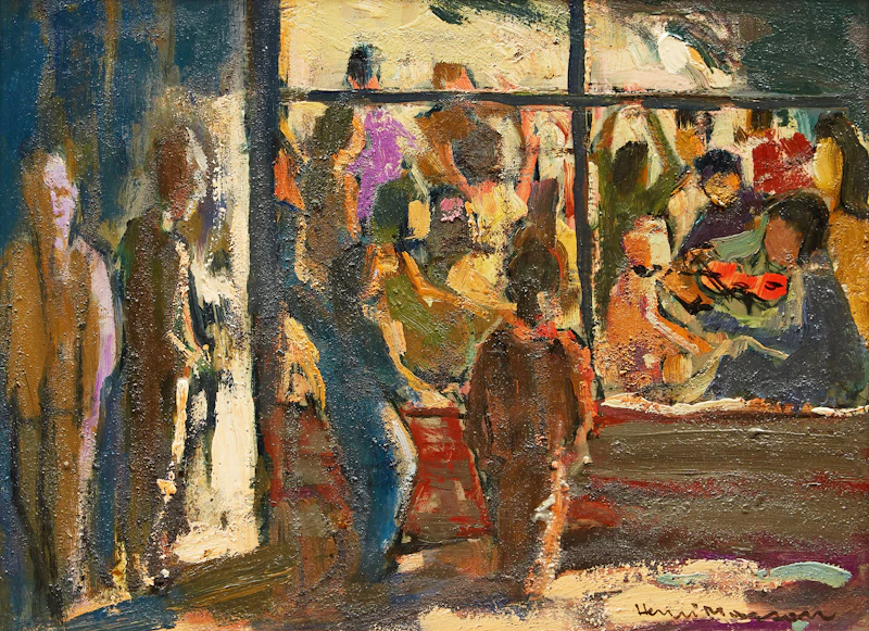 Henri Leopold Masson, Country Dance, oil on board - view 2