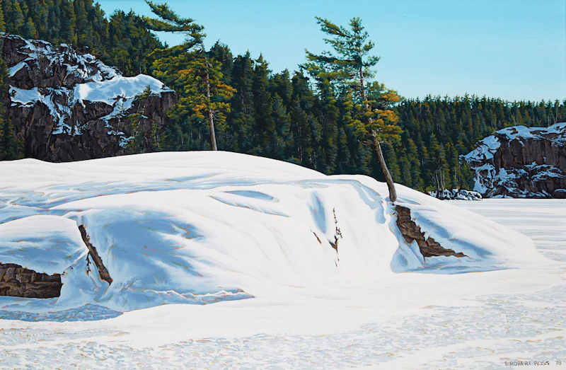 E. Robert Ross, Rock Lake - Winter, acrylic on board, 1978 - view 2
