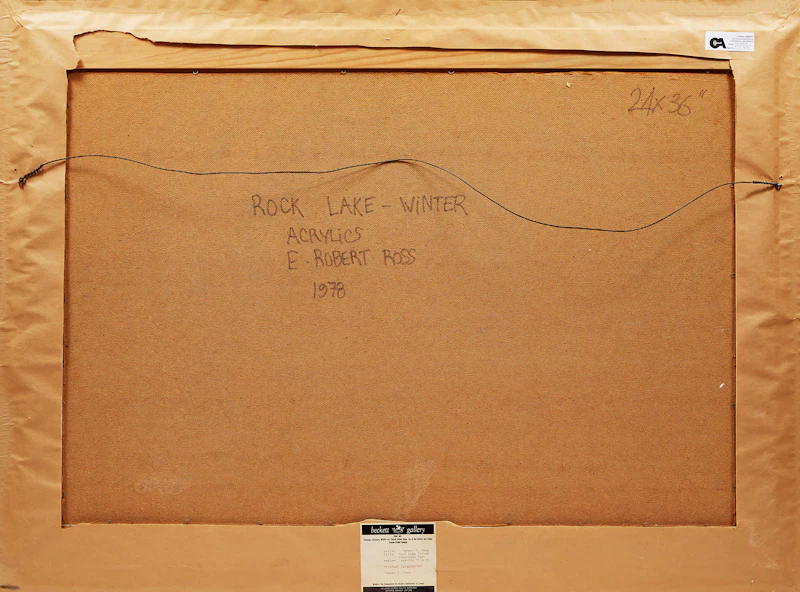 E. Robert Ross, Rock Lake - Winter, acrylic on board, 1978 - view 3