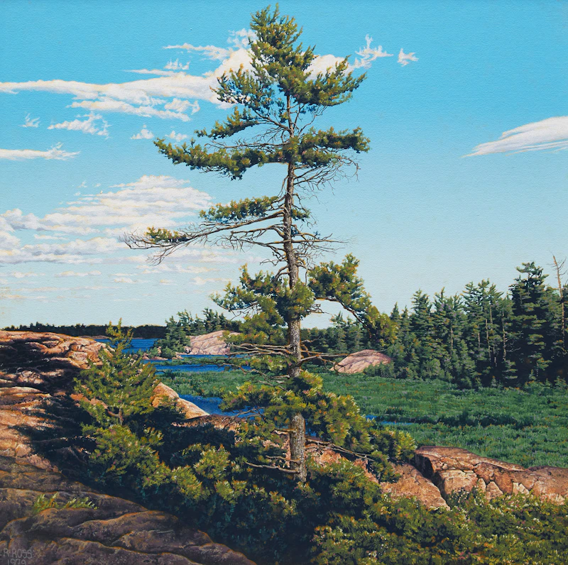 E. Robert Ross, Collins Inlet #3, Killarney Park, acrylic on board, 1979 - view 2