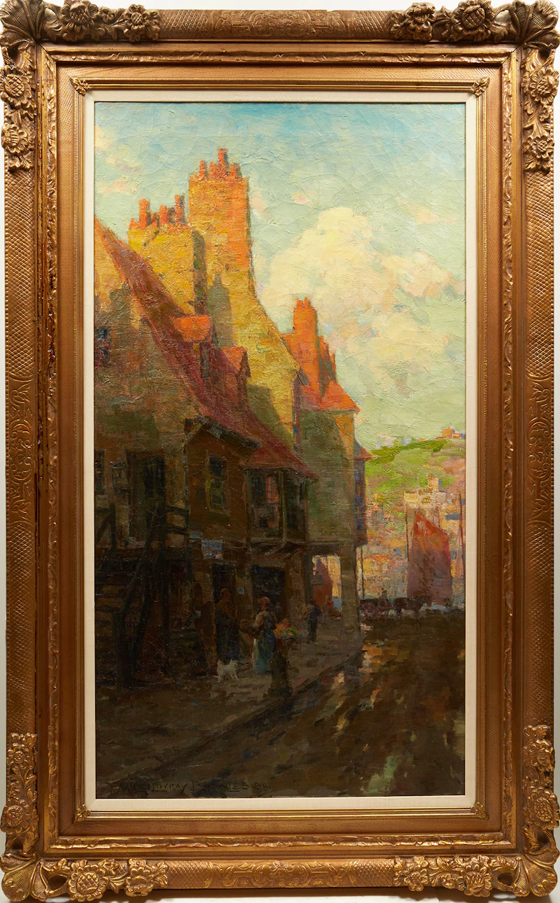 Old Street in Whitby, Yorkshire by Farquhar McGillivray Strachan Knowles