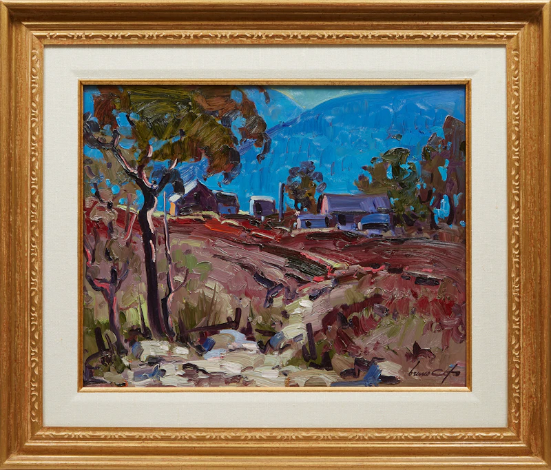 Bruno Côté, Au Fond du Champ, oil on board - view 1