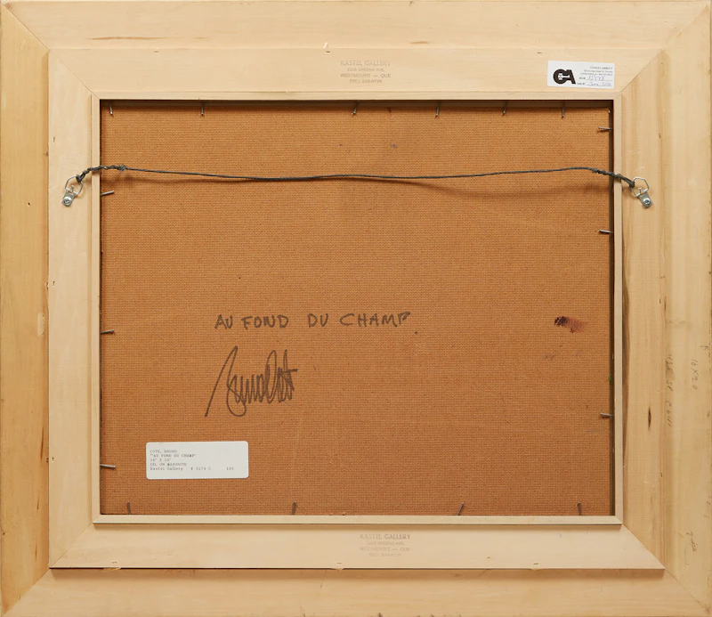 Bruno Côté, Au Fond du Champ, oil on board - view 3