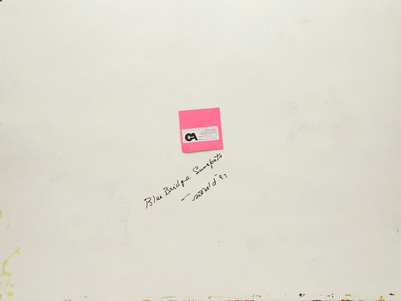 William Ronald, Blue Bridge Sunspota, mixed media on paper, 1997 - view 2