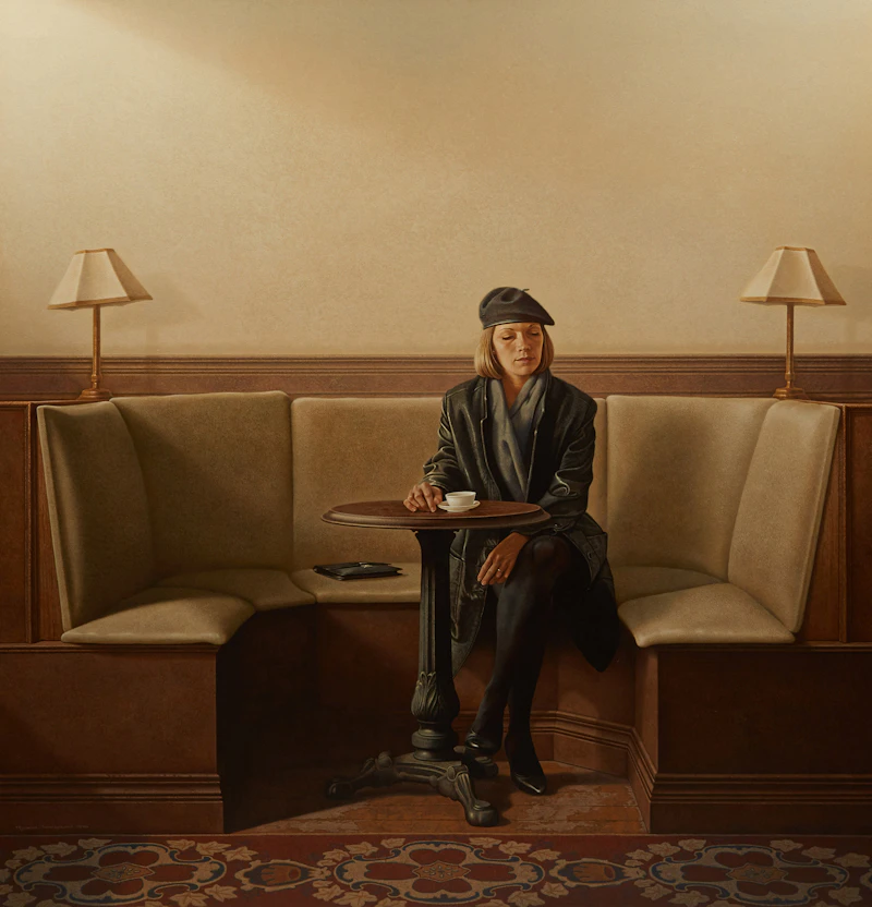Michael Thompson, Espresso Love, acrylic on masonite, 1986 - view 2