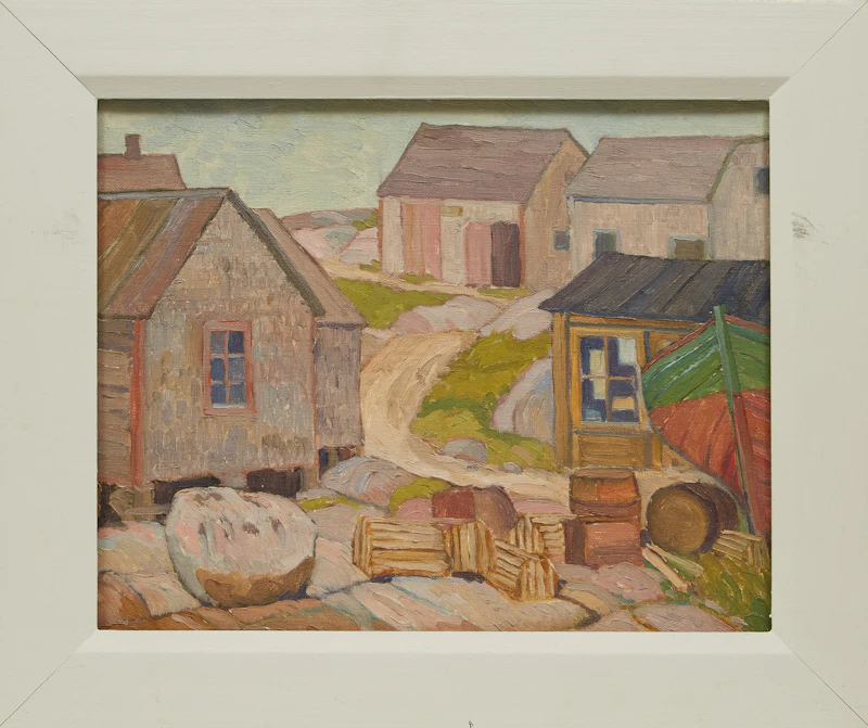George Henry Griffin, Coastal Landscape, Peggy’s Cove; Village Landscape, Peggy’s Cove, two oils on board, 1937 - view 4