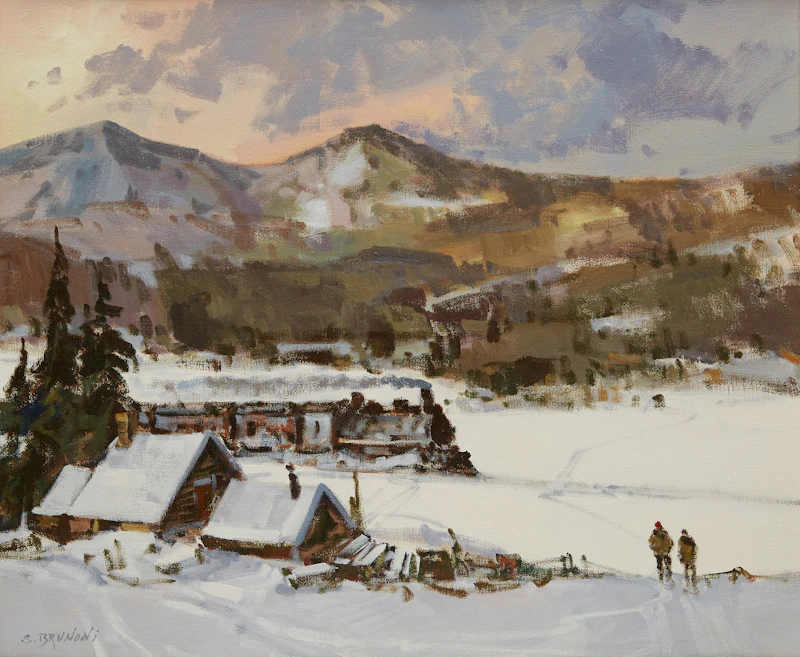 Serge Brunoni, Toujours à l’heure, oil on canvas - view 2