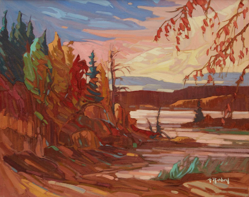 Gaston Rebry, Soirée d’automne, oil on canvas, 1996 - view 2