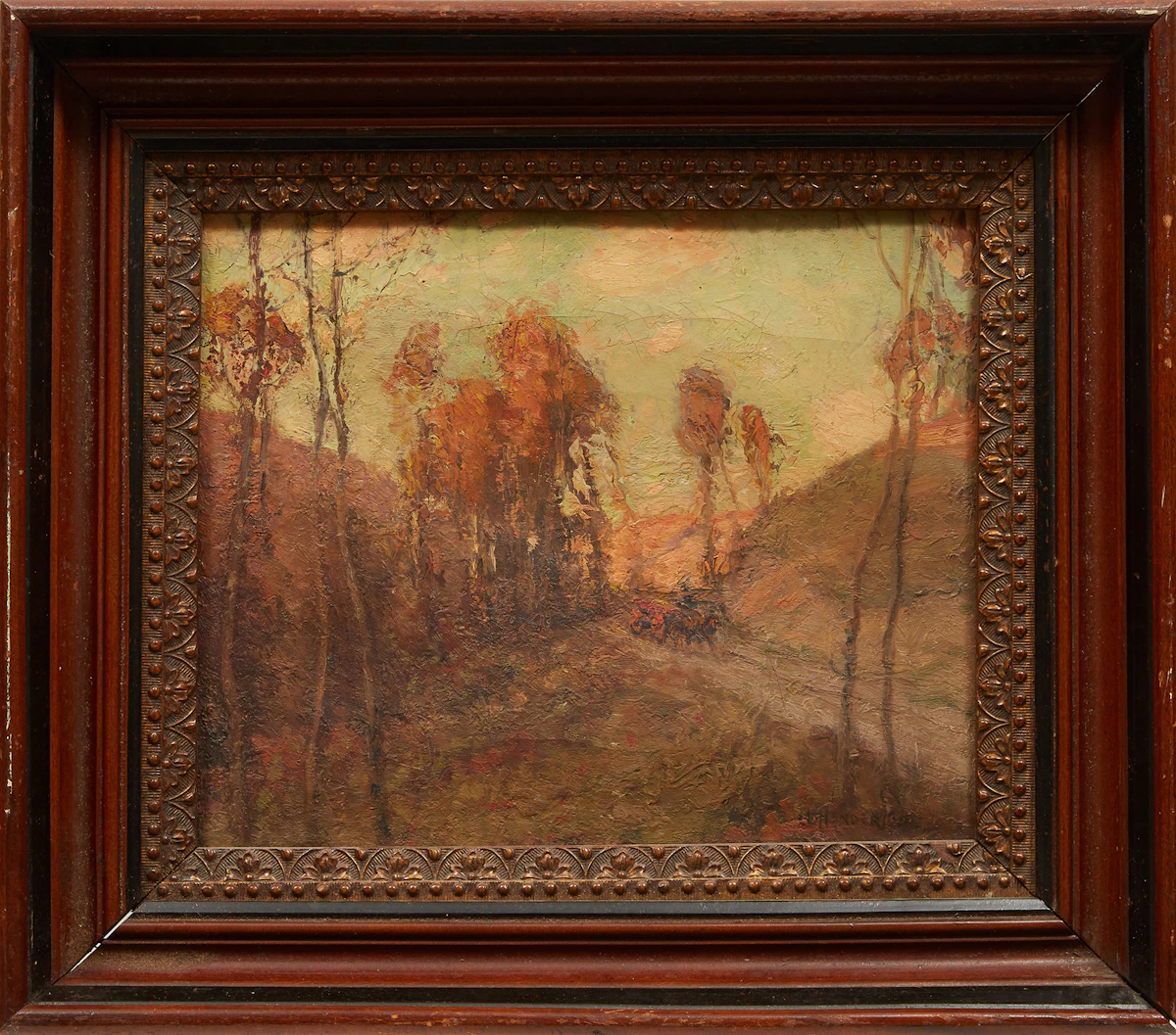 James Henderson, The Hill Road, oil on canvas