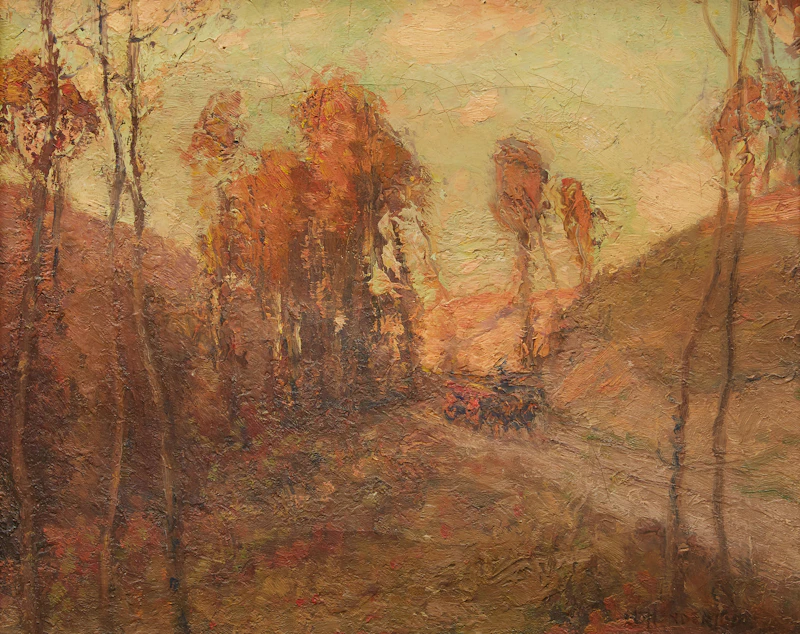 James Henderson, The Hill Road, oil on canvas - view 2