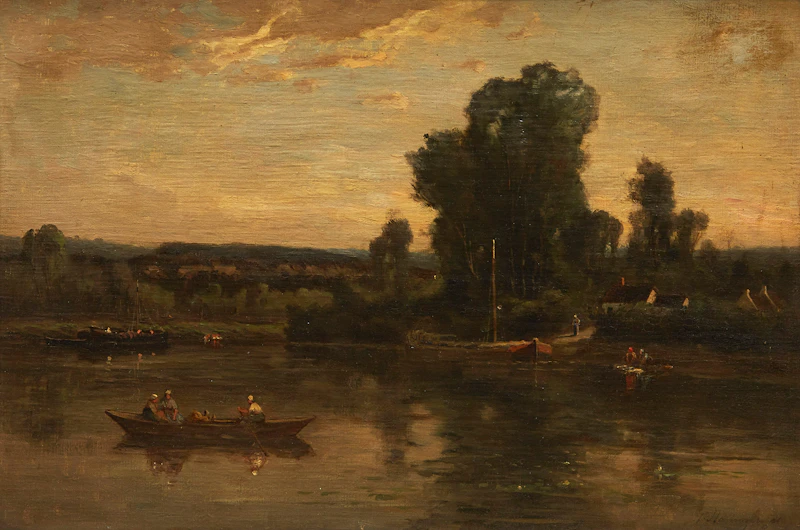 John Hammond, River Landscape, oil on canvas, 1889 - view 2