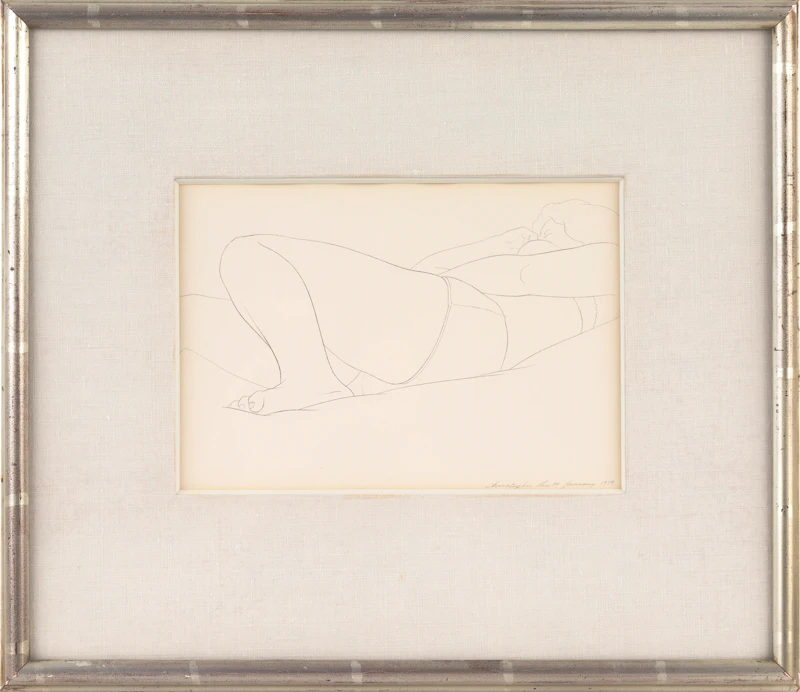 Christopher Pratt, Sheila Asleep, pencil sketch, 1979 - view 2