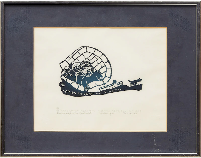 Davidialuk Alasua Amittu, Winter Igloo, stonecut, 1978 - view 2
