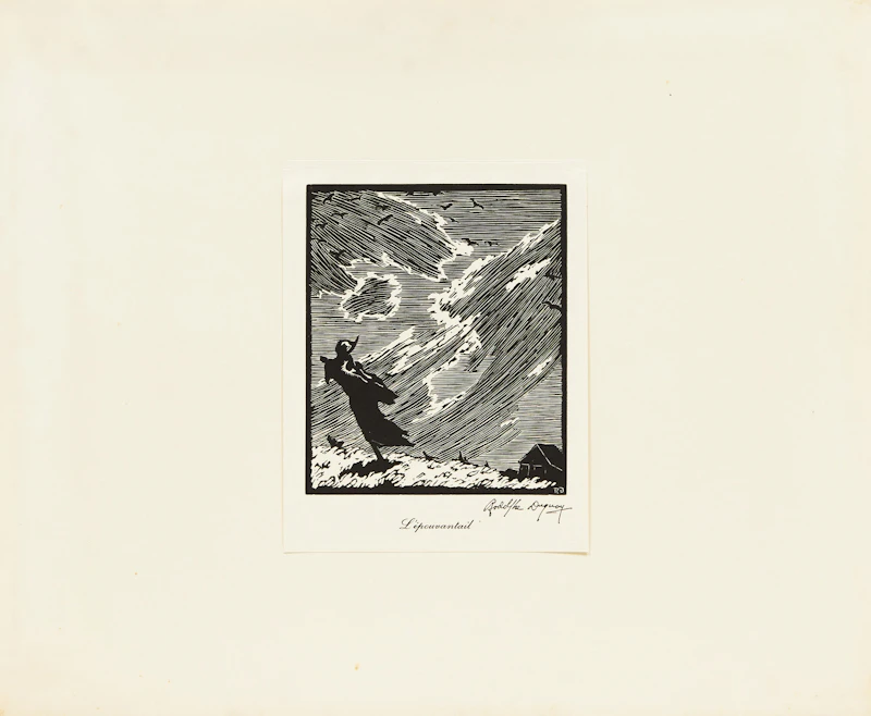 Rodolphe Duguay, L’épouvantail; Le four, pair of woodblock prints - view 2