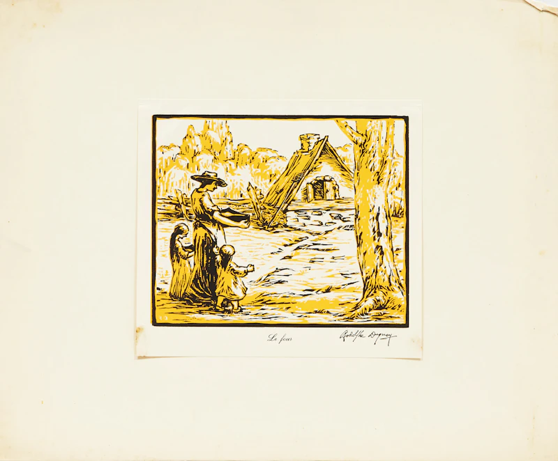 Rodolphe Duguay, L’épouvantail; Le four, pair of woodblock prints - view 5
