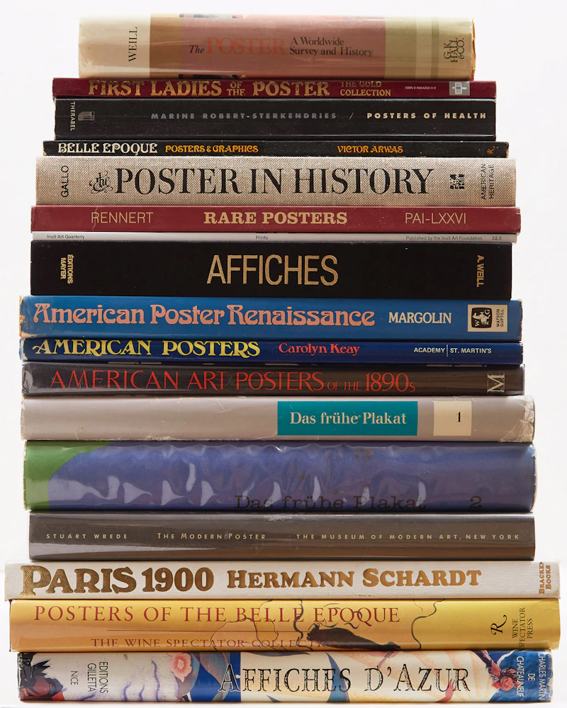 Selection of Sixteen Books on Poster Arts by Books and Reference