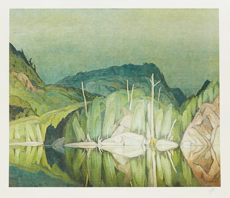 Alfred Joseph Casson, A.J. Casson: The Group of Seven Commemorative Anniversary Suite (Folio One: Oil Paintings), folio of seven colour lithographs - view 9