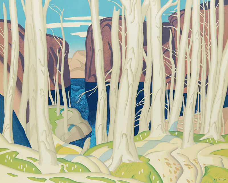 Alfred Joseph Casson, Northern Church; Snow Laden Spruce; White Forest, three colour serigraphs - view 7