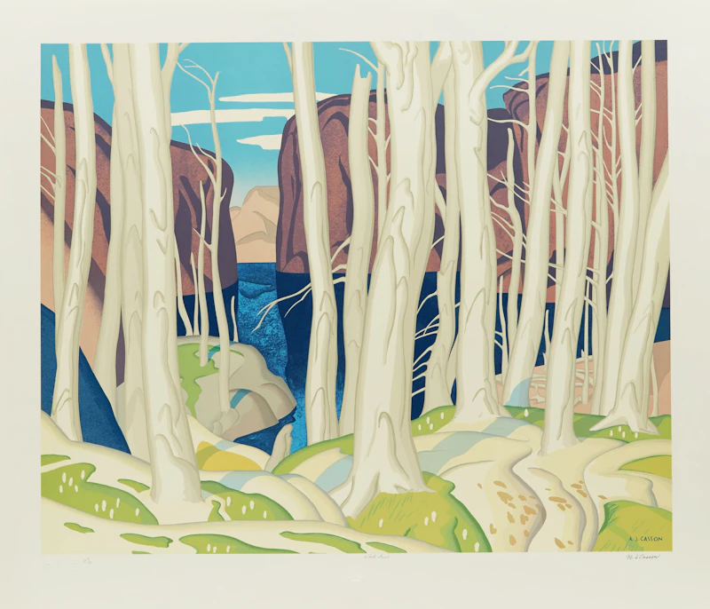 Alfred Joseph Casson, Northern Church; Snow Laden Spruce; White Forest, three colour serigraphs - view 8