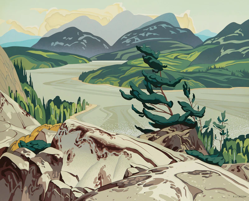 Alfred Joseph Casson, White Pine; Above La Cloche; Northern Church, three colour serigraphs - view 4