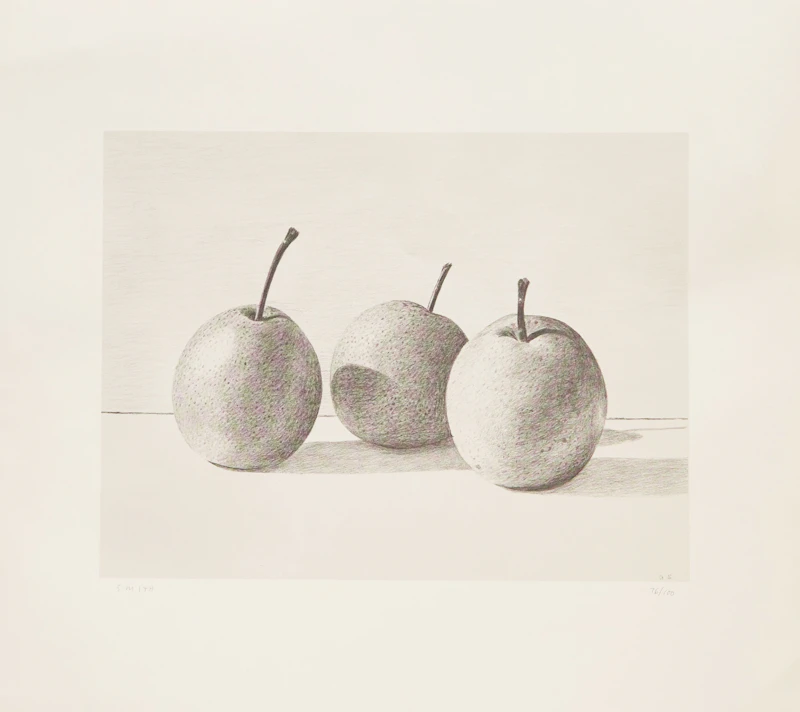 Gordon Appelbe Smith, Seascape; Three Apples; Two Apples on Plate, portfolio of three lithographs, 1981 - view 6