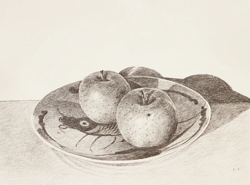Gordon Appelbe Smith, Seascape; Three Apples; Two Apples on Plate, portfolio of three lithographs, 1981 - view 7