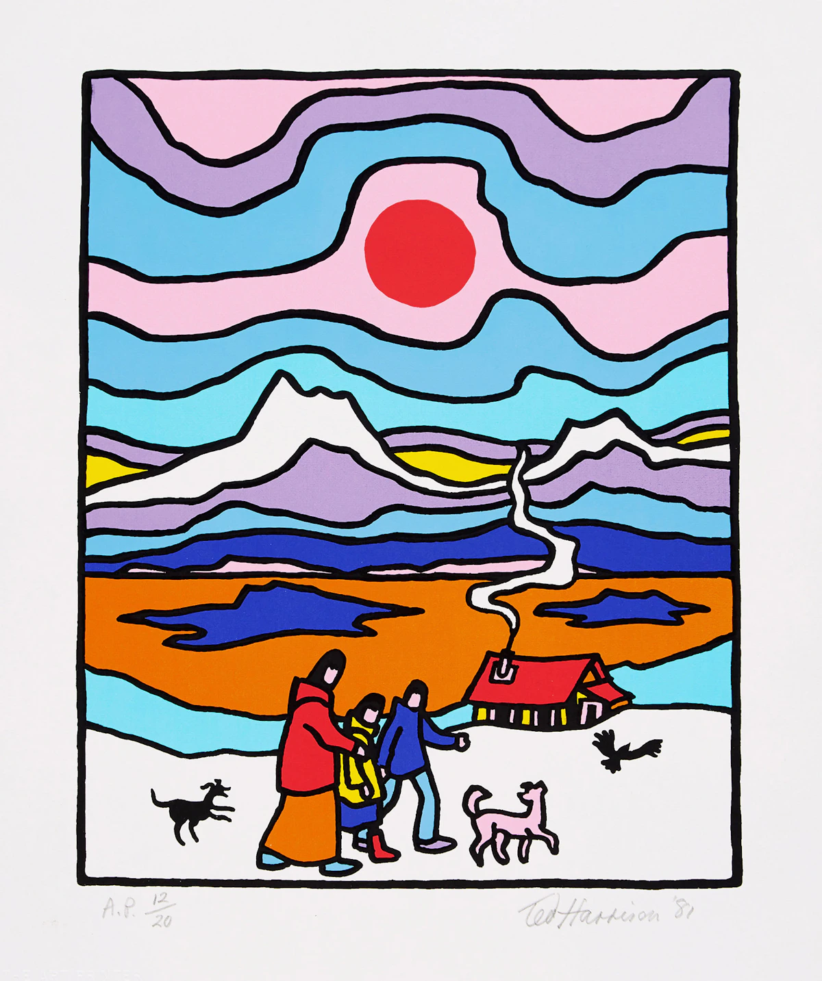Ted Harrison, Family; The Last Horizon (book), colour serigraph; book, 1981