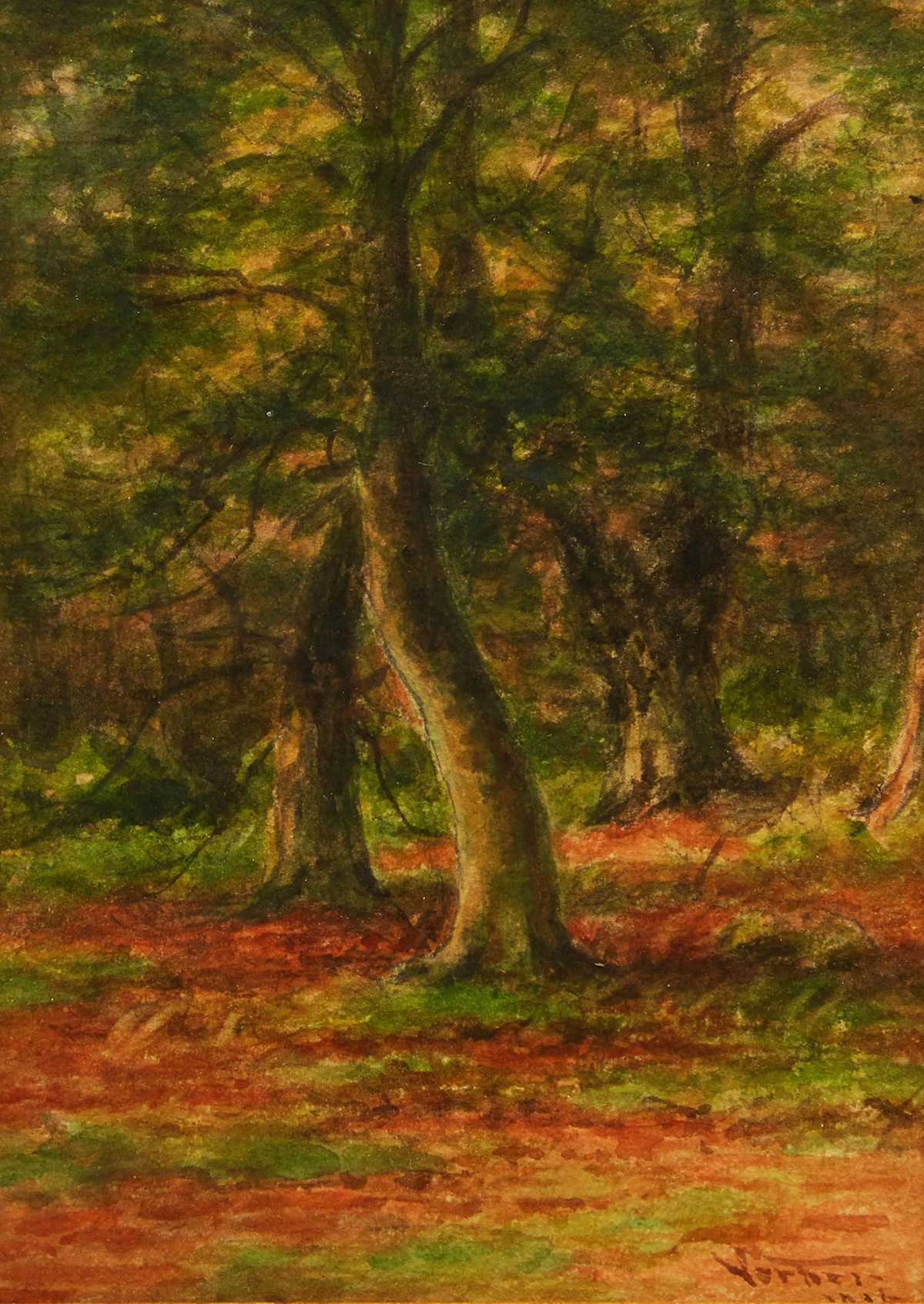 Frederick Arthur Verner, Burnham Beeches; Burnham Beeches, two watercolours, 1916, 1917