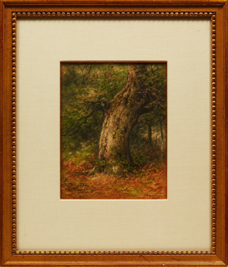 Frederick Arthur Verner, Burnham Beeches; Burnham Beeches, two watercolours, 1916, 1917 - view 5
