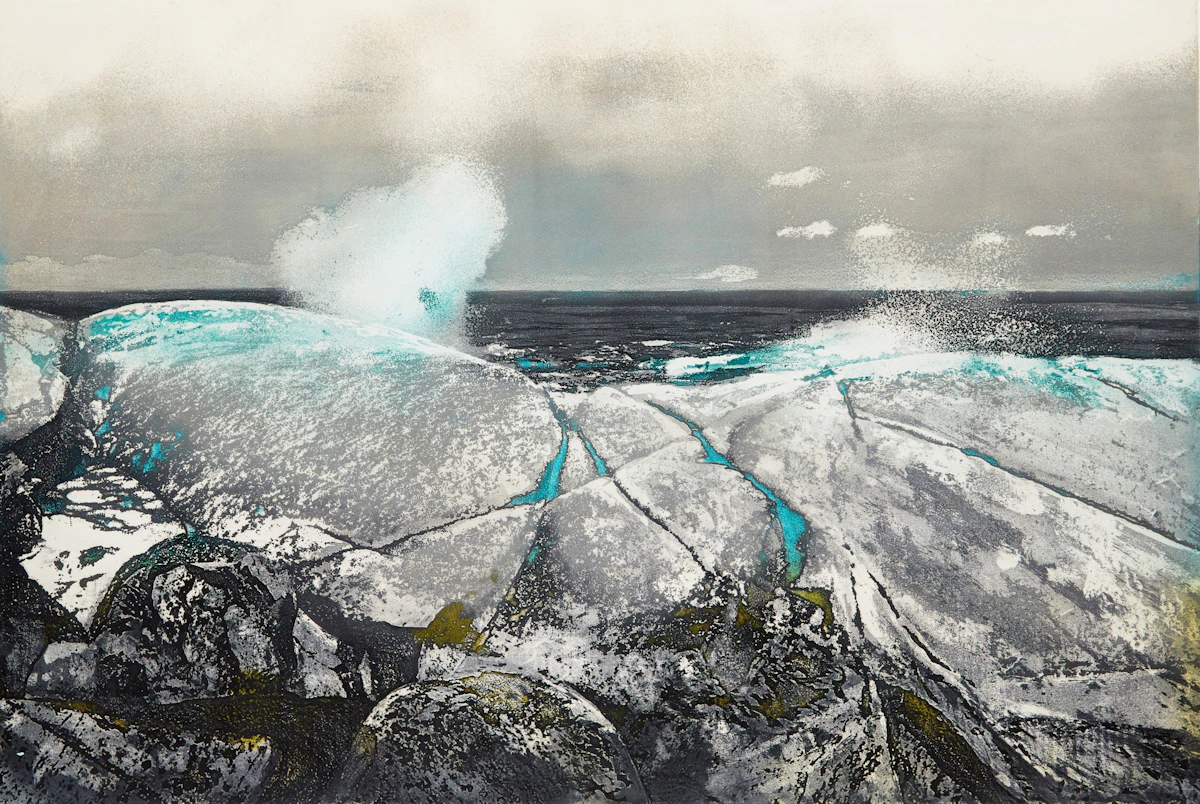 Edward John Bartram, March Ice #2, colour etching, 1981