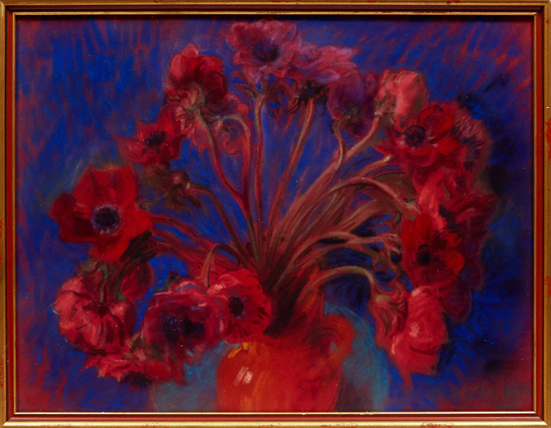 Joseph Francis Plaskett, Floral Still Life , pastel on paper - view 2