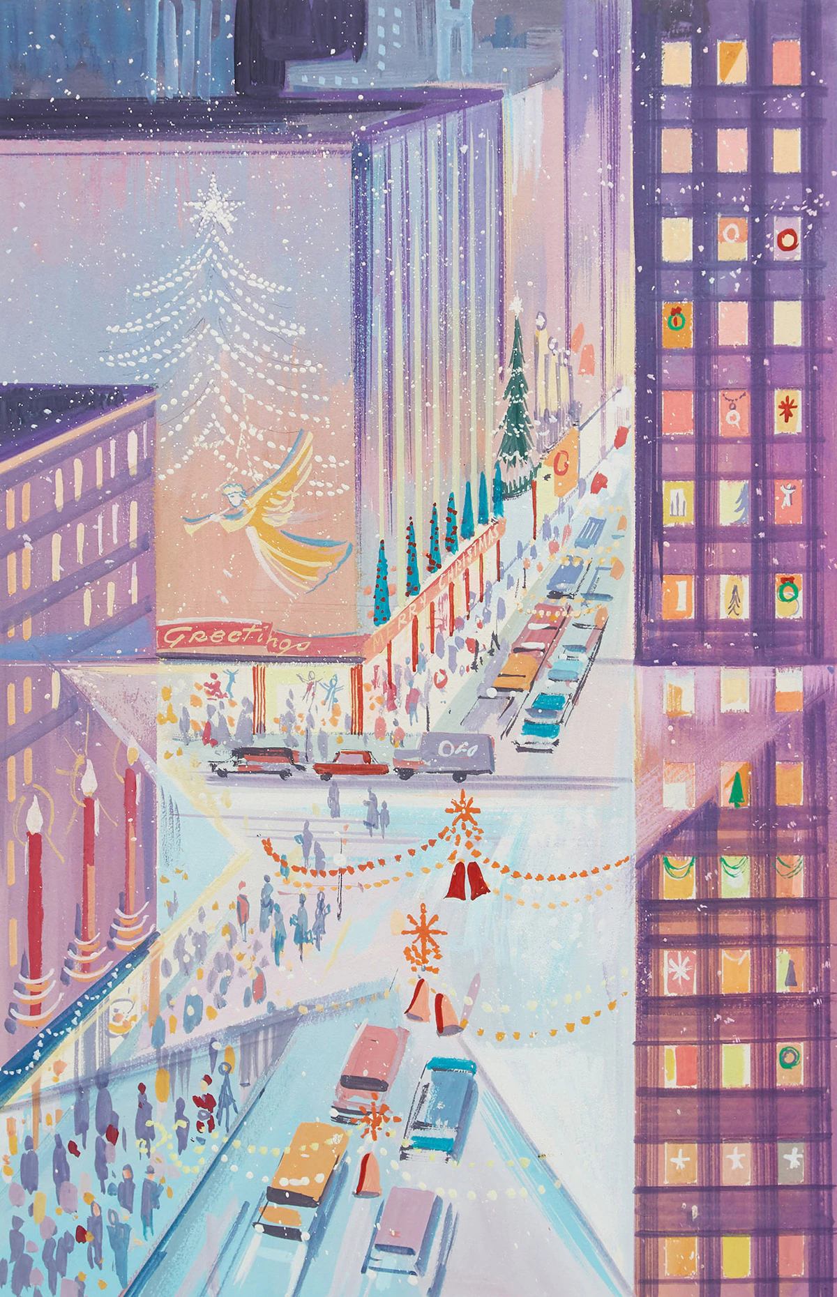 Walter Coucill, Hallmark Christmas Card Illustration #2, tempera, circa 1970